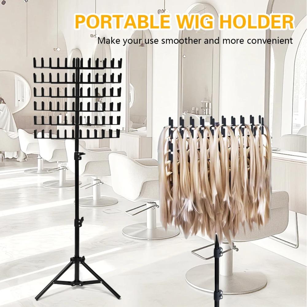 

Braiding Hair Double Sided Hair Braiding Rack 144 Pegs Hair Extension Holder for Salon Home чорний