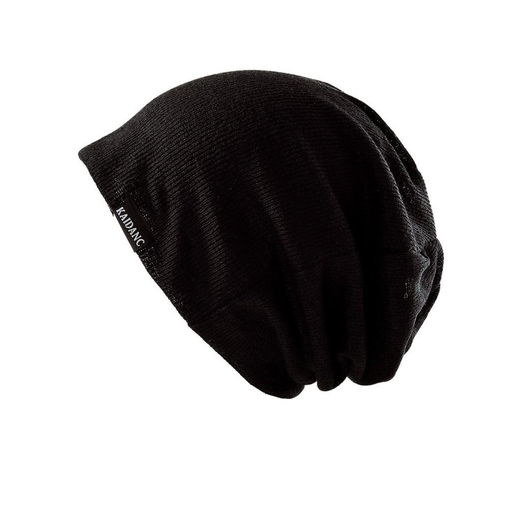 Double Layer Knitted Outdoor Baggy Skullcaps Polyester Fashionable Baotou Hat  Autumn Spring