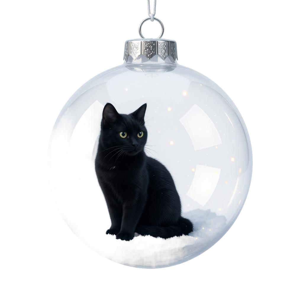 Klarer Weihnachtsschmuck - Transparente Kugel mit Design für die Weihnachtsbaumdekoration