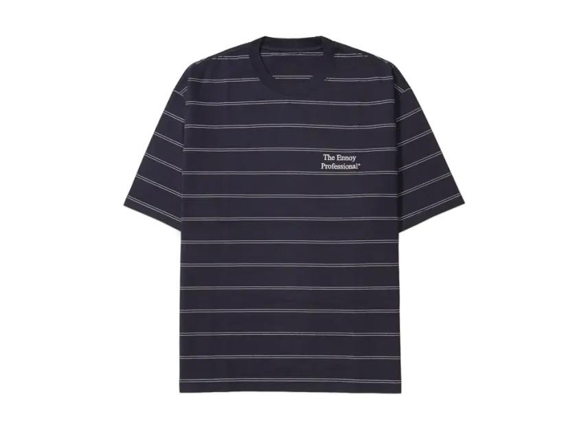 ENNOY Panel Border S/S T-Shirt Navy (25SS) SS25BRENCT02AM L