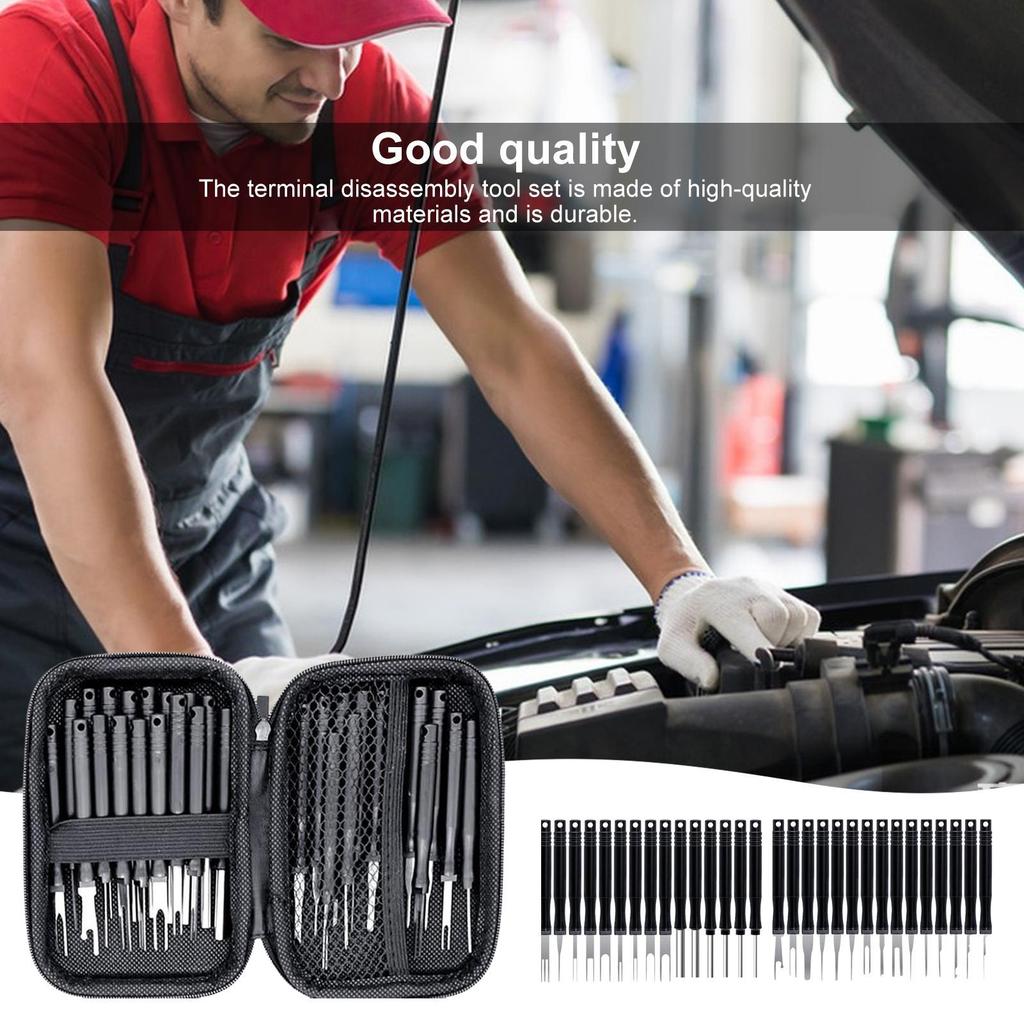 30Pcs Terminal Pin Removal Tool Kit Stainless Steel Pin Extractor Tool Reusable Electrical Wire Connector Pin Release Tool Auto