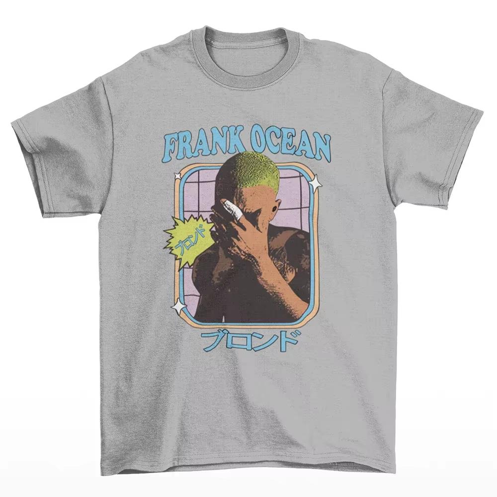 

Frank Ocean Japan Style Graphic 100cotton unisex shirt Short Sleeve Mens summer Y2k Hip Hop ONeck fashion oversized Tshirt 4XL