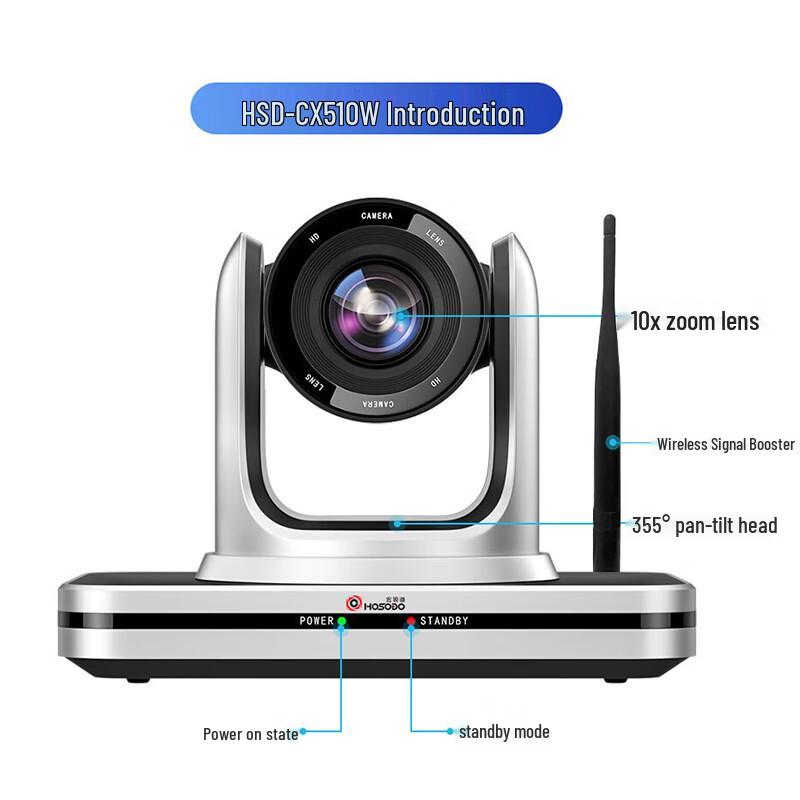 HSD Wireless Video Conference System with 10x Zoom Camera & Omni Mic (CN version)