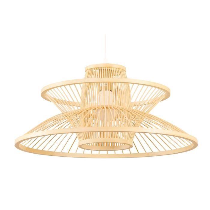 Suspension marron clair bambou 50 w (50 x 50 x 22 cm)