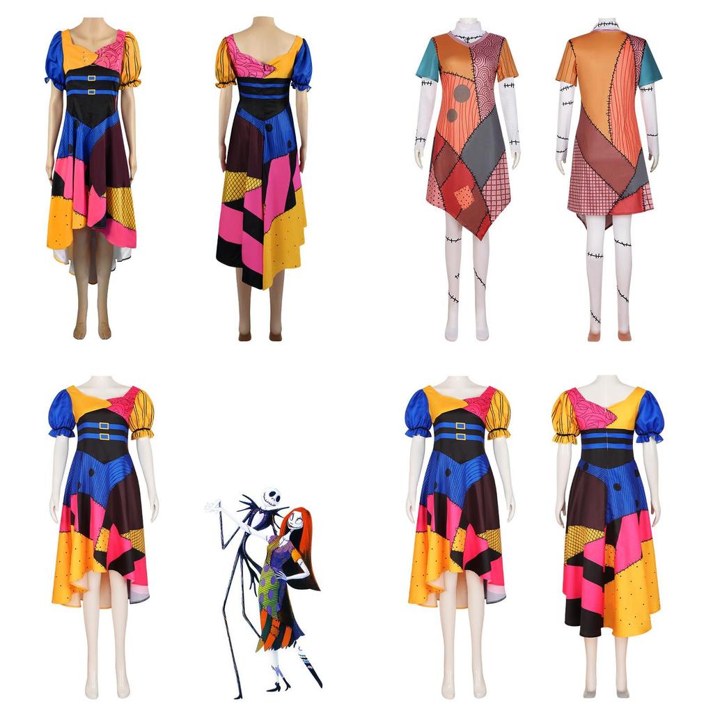 Sally Skellington Women's Nightmare Before Christmas Costume Dress For Cosplay Fans