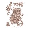 Henna Tattoo Stickers, Red Brown Waterproof Lace Temporary Tattoos, Indian Mehndi Body Art for Women Girls, Festival Makeup