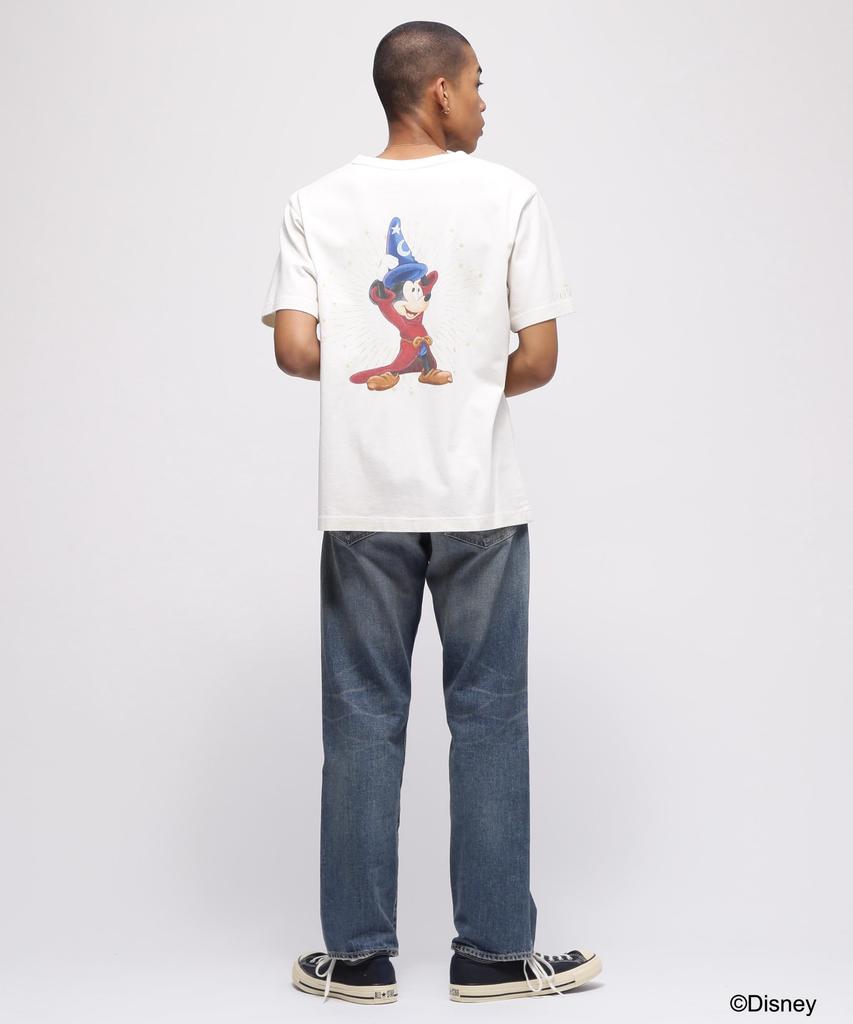 AVIREX Collection FANTASIA MICKEY MOUSE PRINT Size L 033 T-SHIRT Men's Off-White 783-5234024