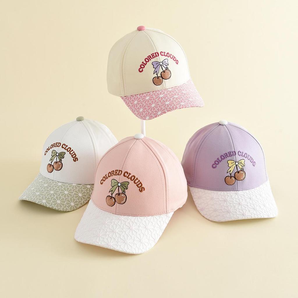 Stylish Cartoon Embroidered Duckbill Baseball Cap for Girls with Sun Protection.