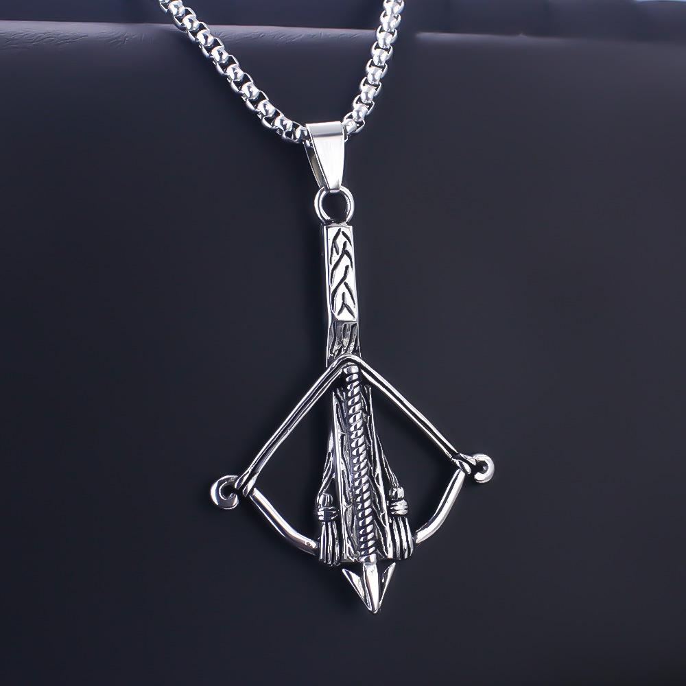 Nordic Celtic Viking Soaring Eagle Stainless Steel Men's Pendant Necklace