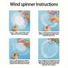 10 Zoll Hängender Windspinner mit 360-Grad-Haken für Balkon-Gartendekor Frühling Sommer Außendekoration