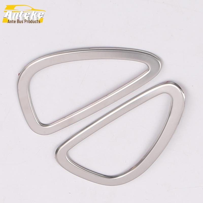 Fits 16 Buick Models: Front Panel Air Outlet Bright Ring & Center Console Dashboard AC Vent Sticker