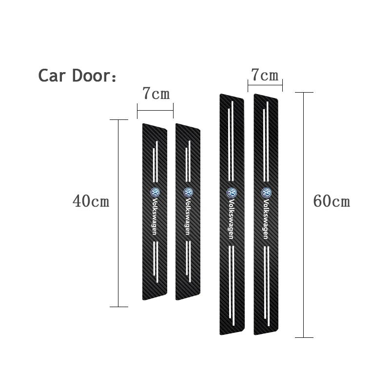 VW GTI GOLF 2026 Hot For VW VOLKSWAGEN High-quality Carbon Fiber Car Door Sill Protector Sticker For VW Golf Amarok Phaeton T5 T