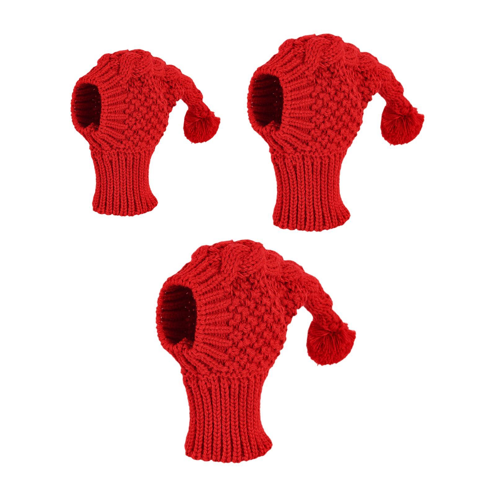 

Warm Winter Dog Hat Crocheted Snood Funny Pet Cap for Holiday Party Walking L