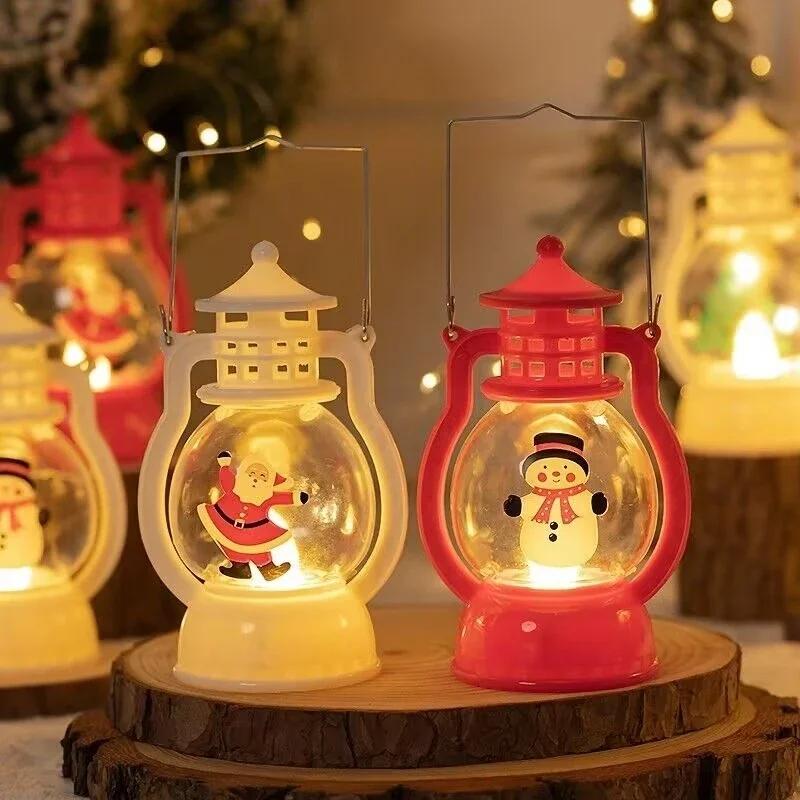 Mini LED Nachtlampe Weihnachts-Tischschmuck Tragbare Öllampe Festival Weihnachtsfeier Dekoration Requisiten Leuchtendes Pferdelicht