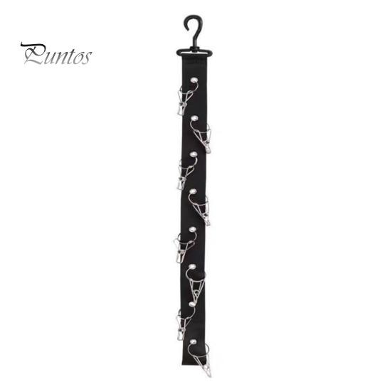 

Вешалка-органайзер для бейсбольной кепки с 8 прочными противоскользящими зажимами Поворотная дверь шкафа Задняя настенная вешалка для шляп Держатель для хранения витрины чёрный