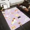 Cute Cartoon Cat Pattern Carpet with Colorful Cats On a Purple Background Design Suitable for Use As an Anti-slip for Room and Bedroom Sofas