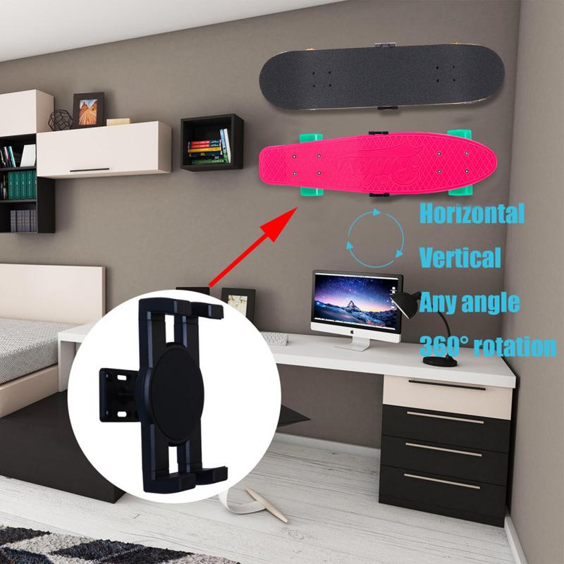 Rotating Skateboard Wall Rack Skateboard Wall Mount Hanger Display Deck Retractable Clamping Skateboard Display Organization China Mainland