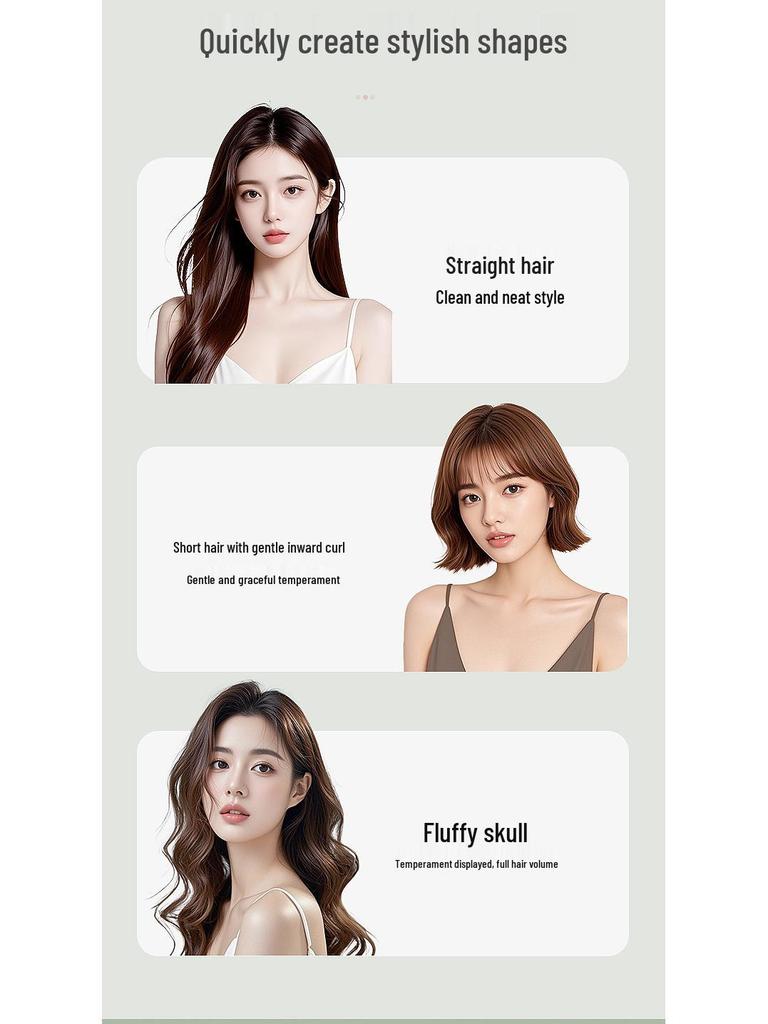 Cross-border Mini LCD Hair Straightening & Curling Comb - Dual-Use Negative Ion Splint for Damage-Free Styling