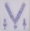 Single A Color Necklace Set Layout, Natural Tanzanite Gemstone Lot, A Quality Round Cut Stone Layout.