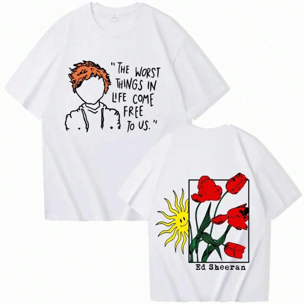 2024 Ed Sheeran T-Shirts Fashion Harajuku O-Neck Short Sleeve Man Woman Shirts Fans Gift