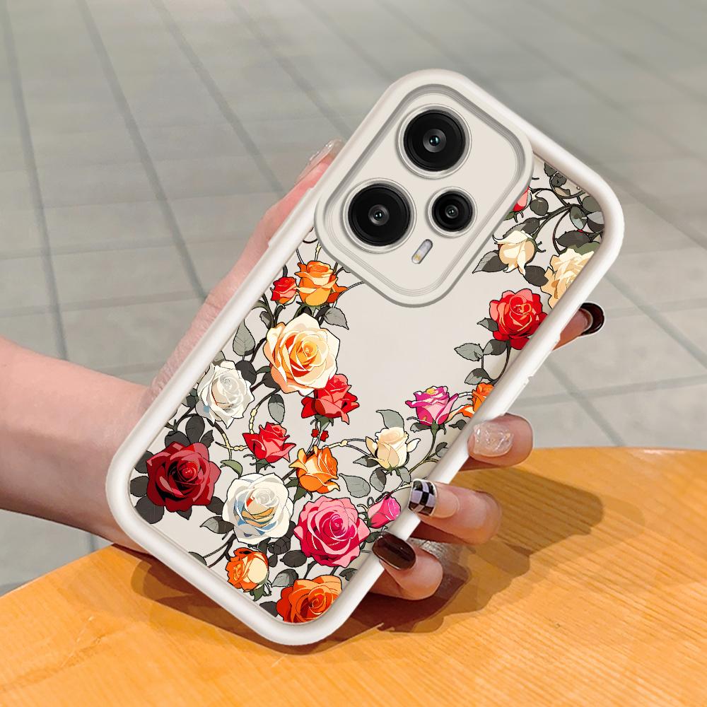 Model de imprimare cu scară pătrată din silicon moale Carcasă pentru telefon Acoperire completă Cameră cu protecție antișoc Carcasă din cauciuc pentru Xiaomi Redmi