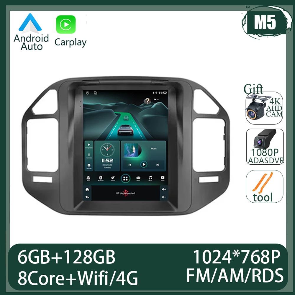 9.7 inch Android 14 For Mitsubishi Pajero 3 V60 V68 V73 1999 - 2011 Car Radio Multimedia Video Player GPS Navigation Carplay