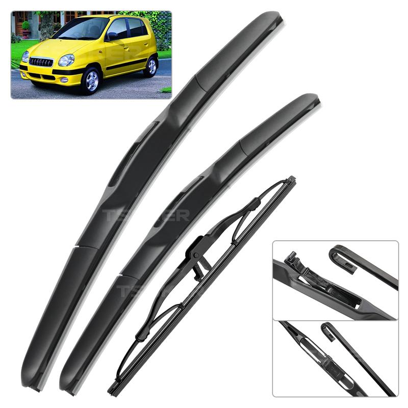 Front & Rear Wiper For Hyundai Atos / Atos Prime 1997-2008 1998 1999 Wiper Front&Rear Wiper Blades Windshield 20"+16"+13"