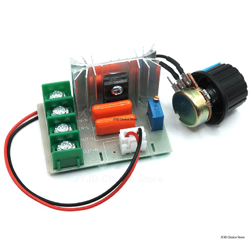 Voltage Regulator 2000 Watt AC 50 - 220 Volt Dimmer SCR Power Regulator Motor Speed Controller Home Improvement Regulators 2000W