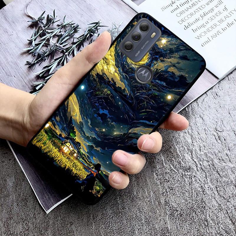 Aesthetic Night Starry Sky Phone Case For Moto G84 G22 G32 G42 G52 G62 G53 G72 G60 G60S G100 G10 G20 G30 G13 G50 G 5G G Pure