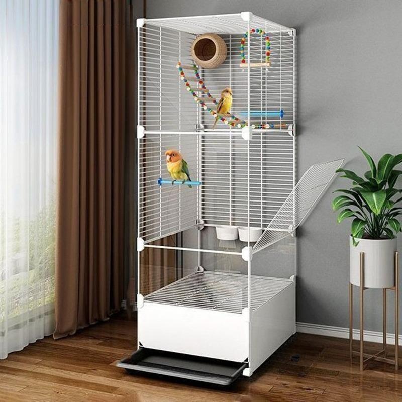 Large Bird Cages Safety Parrot Kiwi Birds Iron Net Cage Canaries Parrots Small Animals House Indoor Outdoor Aviary Birds' Cage