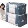 Large Capacity Moisture-Proof Quilt Storage Bag with Zipper, Thickened Cotton for Clothes and Moving