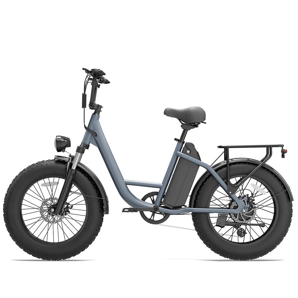 Bicicleta Eléctrica Urlife E26 Pro Motor de 750W Rueda Gruesa de 20" Plegable Bicicleta Eléctrica 7 Velocidades Frenos de Disco Doble 48V 15.6Ah Carga Máxima 120Kg