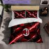Set Lenzuola AC Milan Modello 3 Pezzi Morbida Copripiumino in Microfibra con Federe per Camera da Letto