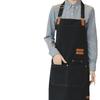 Custom Logo Waterproof Canvas Apron for Coffee & Tea Shop