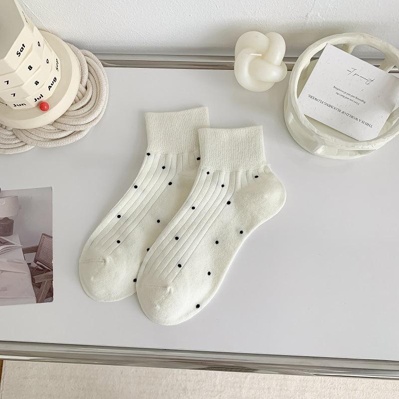 Sock Short Tights White Dot Women's Tights Solid Color Spring/Summer Simple and Versatile