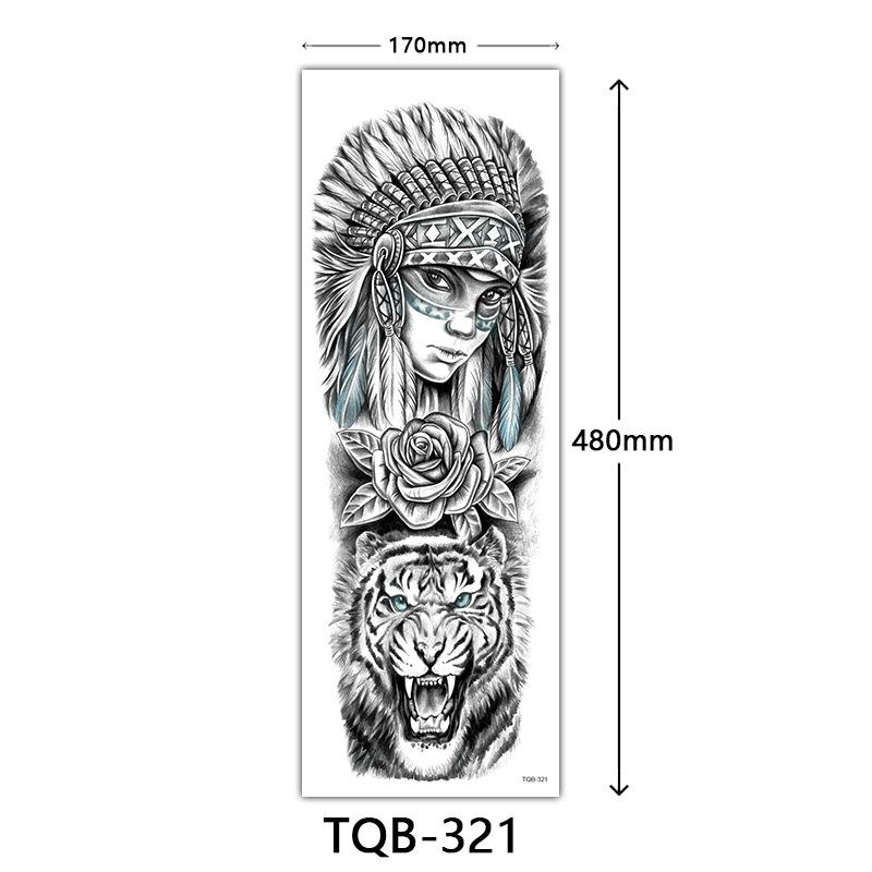 Full Arm Tattoo Sticker, Full Arm Big Picture Tattoo Sticker, Flower Arm Tattoo Sticker Tattoo