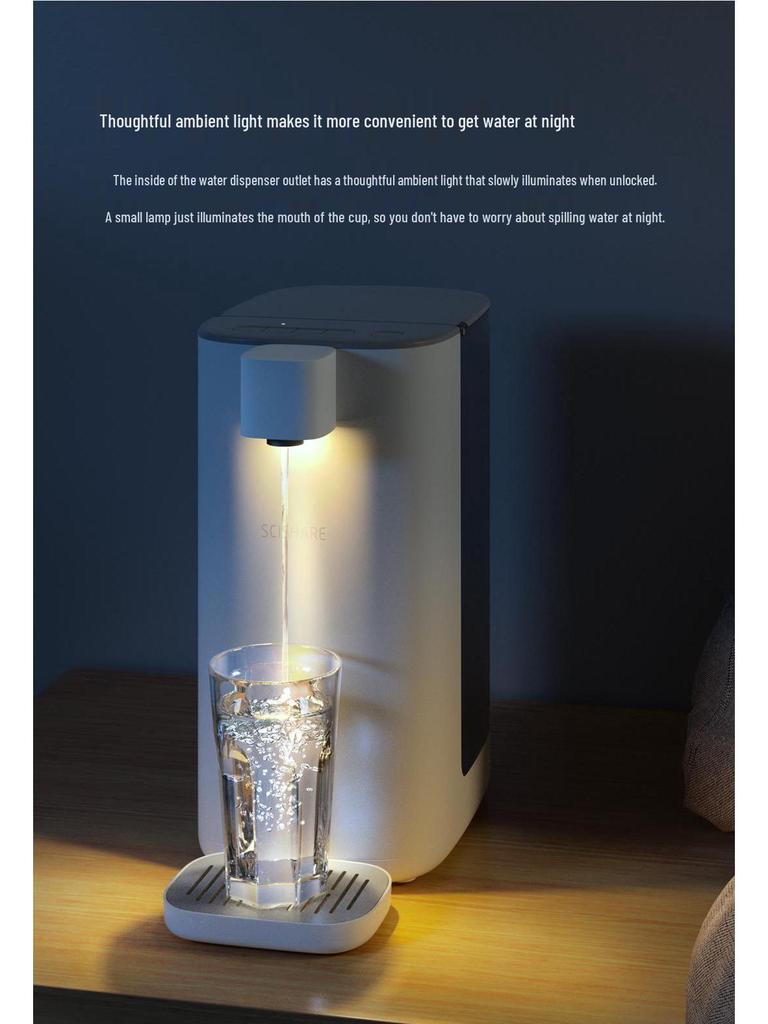 Instant Hot Water Dispenser with Adjustable Temperature, 3.0L - Compact, Automatic Tabletop Heating for Home or Office