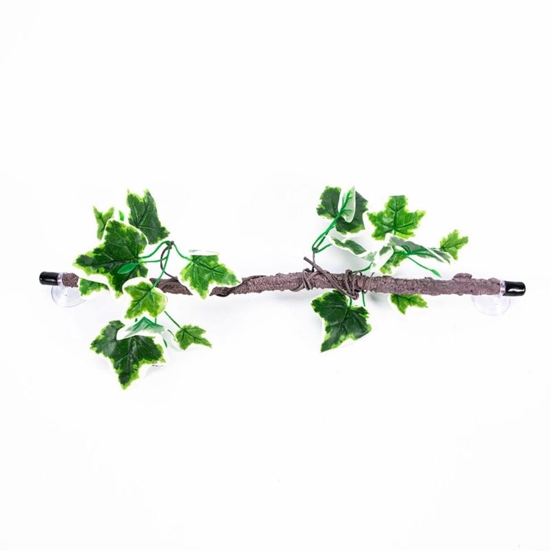 Artificial Branch for Reptiles Tanks Flexible and Safe Decoration Comfortable Environment Plant Vine with Suction Cup