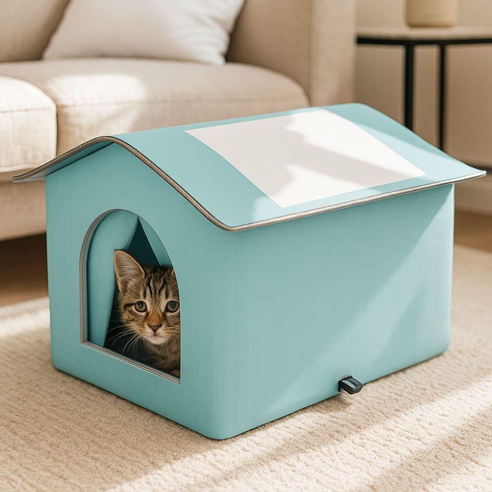 Warm Cooling Dog Cave Waterproof Feral Cat Shelter Universal Pet Condos  Hot Day