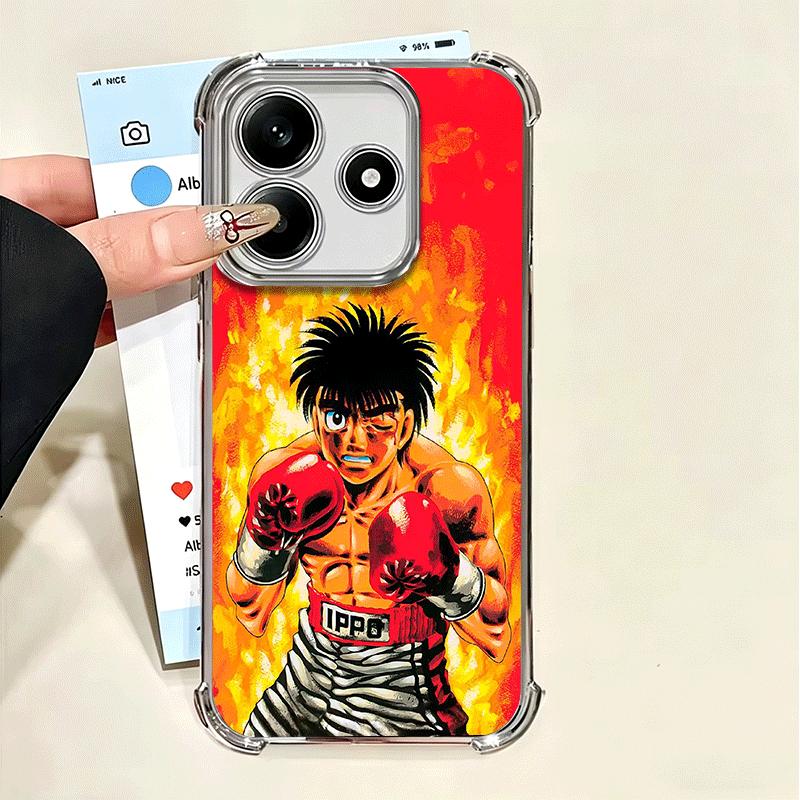 Hajime No Ippo Anime Plating Phone Case For Xiaomi Poco X5 X6 X7 X8 Pro Max F8 Ultra F7 M8 M7 M5S Redmi 15C 15 14C 13C 13 X3 12C