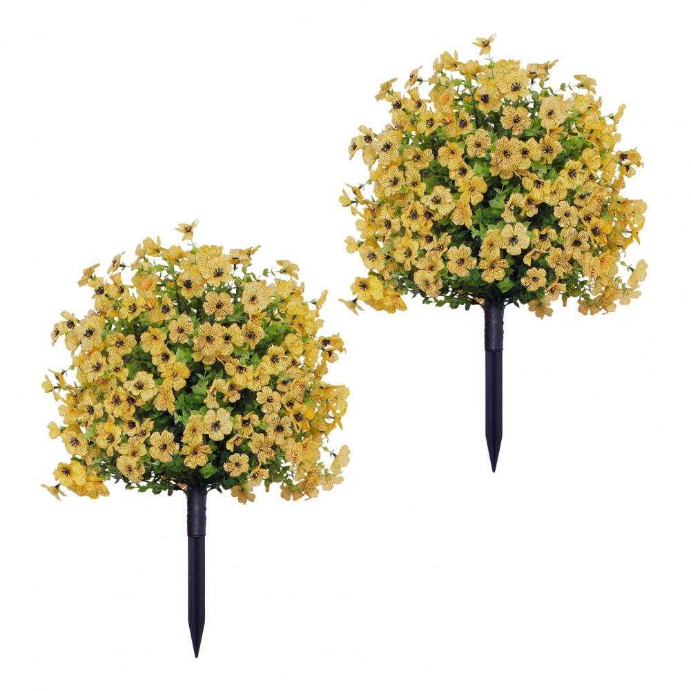 Künstliche Veilchenblumen mit Stab – UV-beständige Kunstblüten für Garten, Terrasse, Hochzeits- und Partydekoration