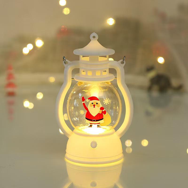Vintage Handheld Christmas Lantern - Kids' Retro Night Light & Desktop Ornament