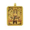 Authentic Gilded Brass Lotus Mani Double-Sided Glass Box with Eight Auspicious Symbols