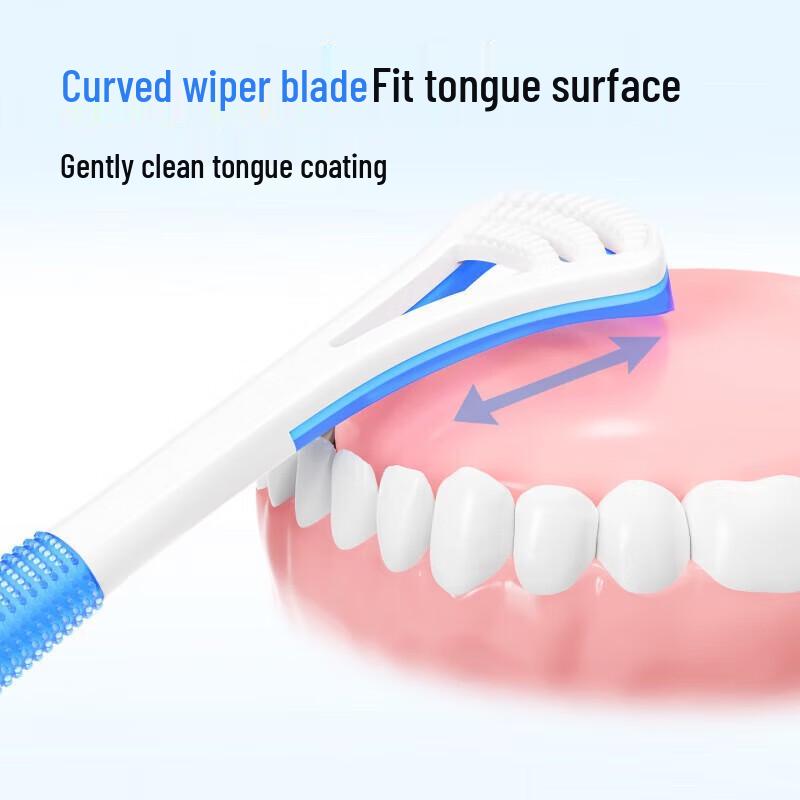 FAWNMUM White Silicone Tongue Scraper (200 Pcs)