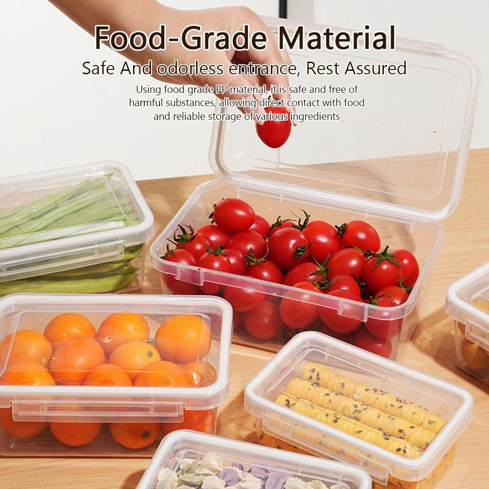 with Lid Refrigerator Storage Boxes Sealed Fresh-Keeping Box Food Containers  Kitchen Organization