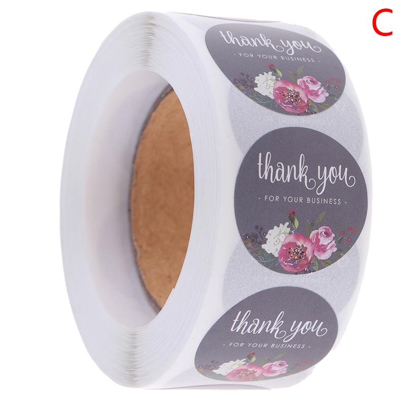 Buy 500Pcs Thank You Stickers Seal Labels With Flower Round Envelopes Seal Stickers at