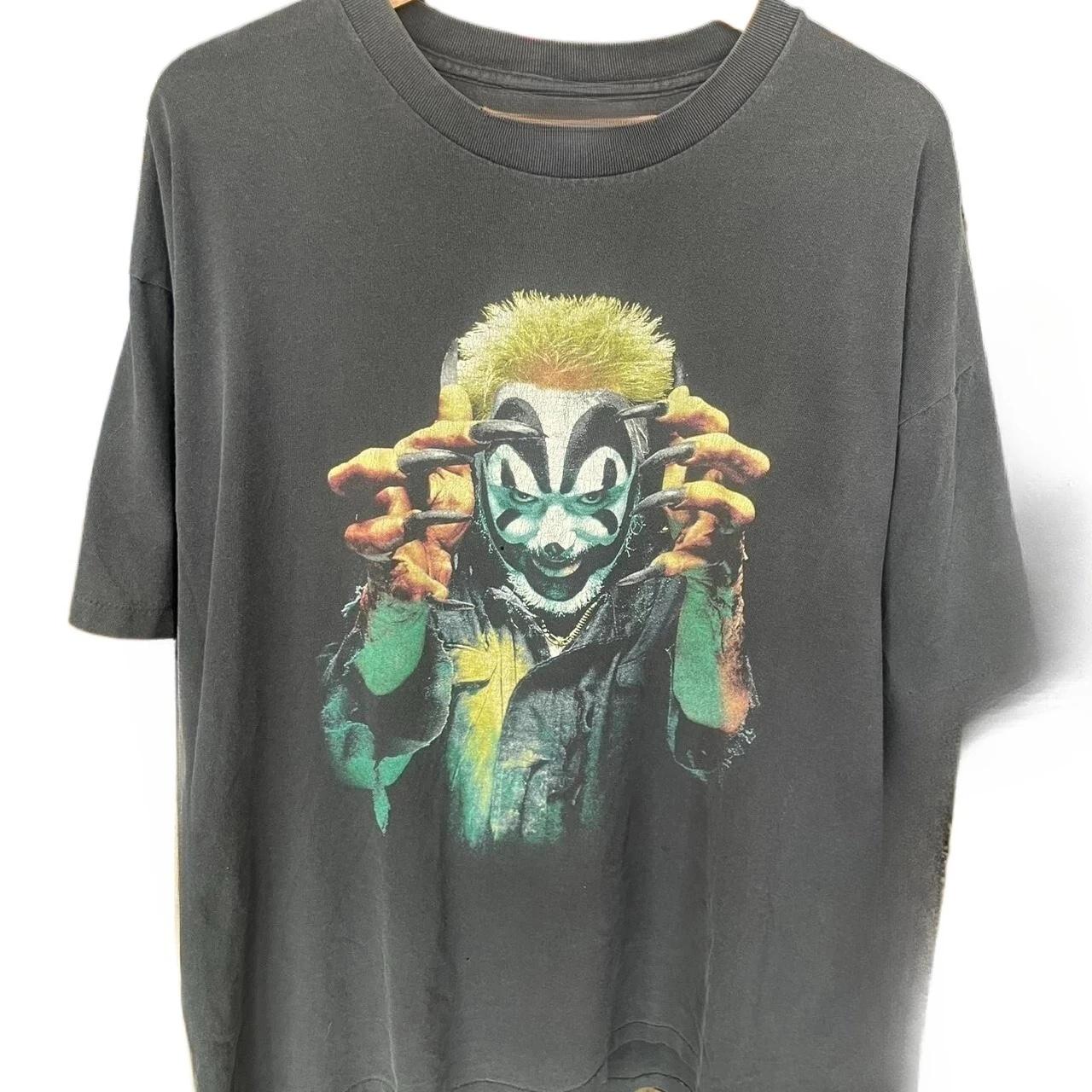 90s Retro Crazy Clown Gang Pattern T-shirt Pure Cotton T-shirt Retro T-shirt Daily Outdoor Men and Women Fan Printed T-shirt ... S разноцветный