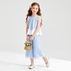 Girls' Ruffle Sleeveless Top & Wide-Leg Pants Set