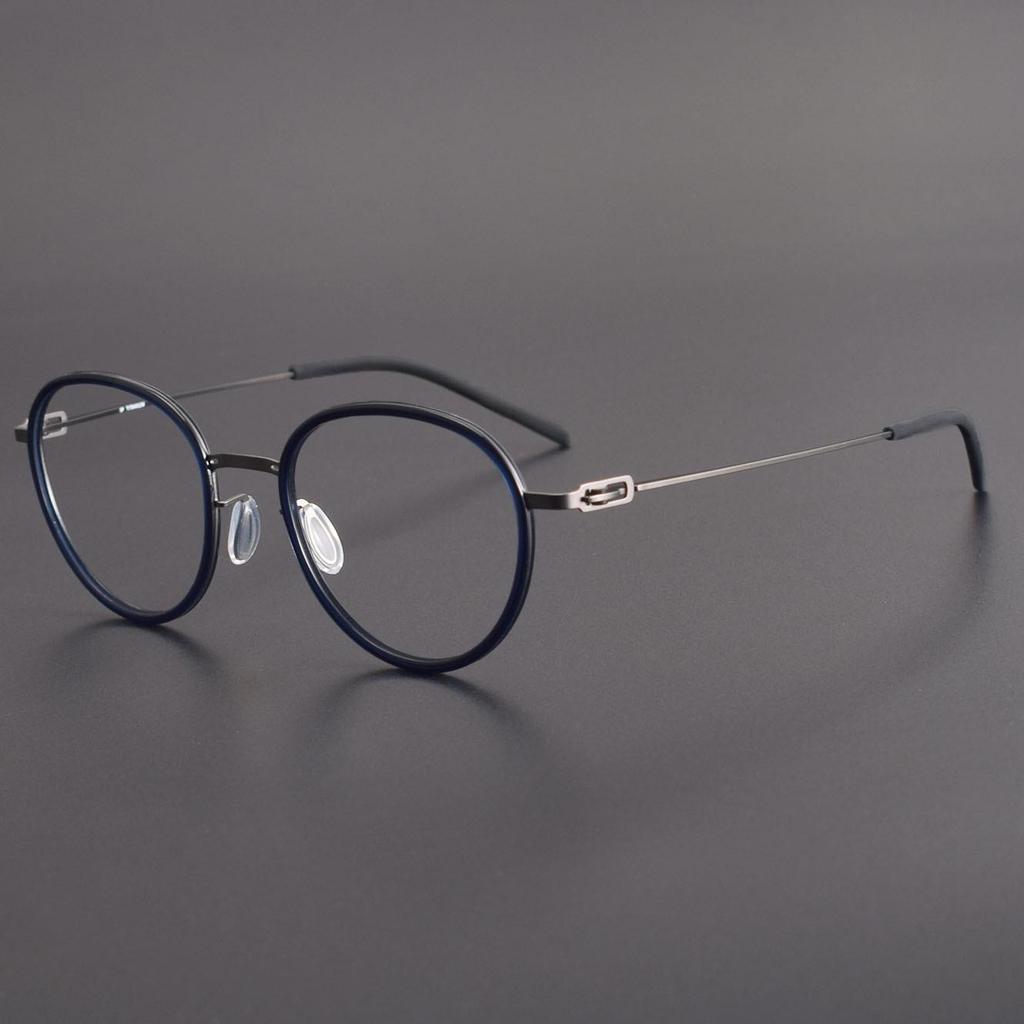 Unisex L1043 Ultra-Light Pure Titanium Glasses Frame - Minimalist Casual Style, Suitable for Prescription Lenses.