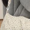 Quilted Travel Bag for Women Cute Floral Weekend Bag with Zipper Large Cotton Gym Bag Portable Workout Grocery Pouch